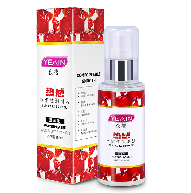 Warming Strawberry Water-Based Lube 100ml - Hot Sensation, Double Pleasure