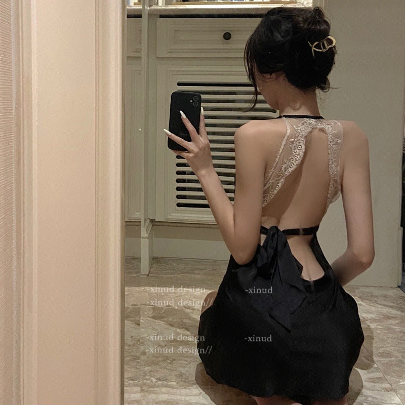 Pure Desire Sheer Sling Dress - Ice Silk Sexy Lingerie for Women, Hot Summer Nightwear